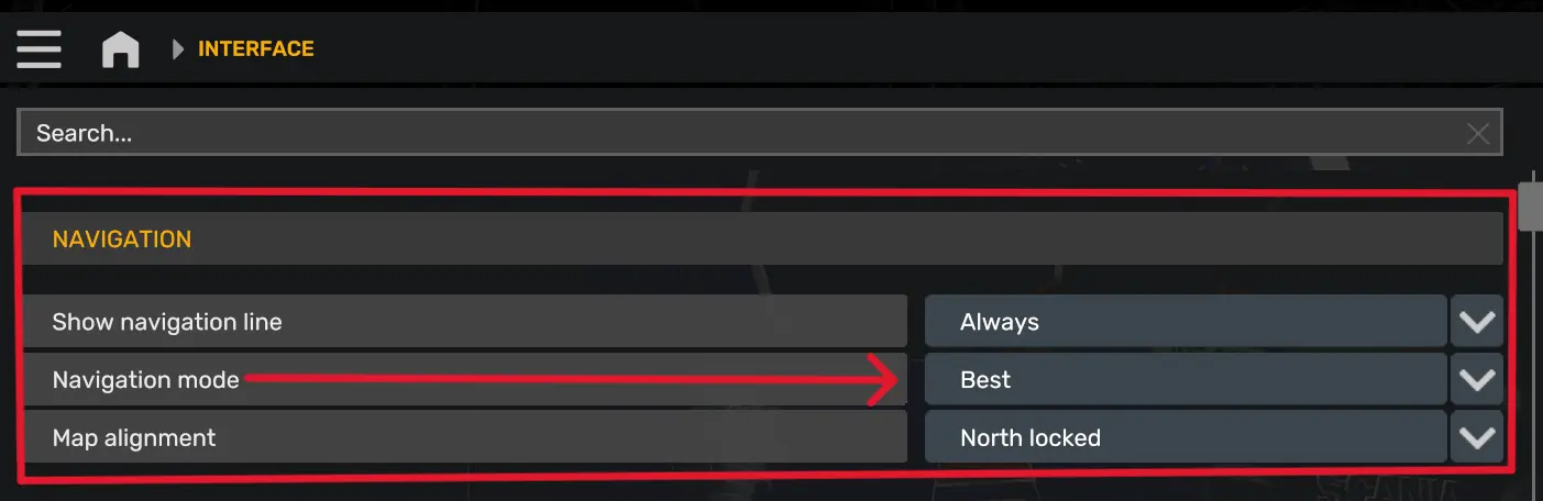 Navigation Mode